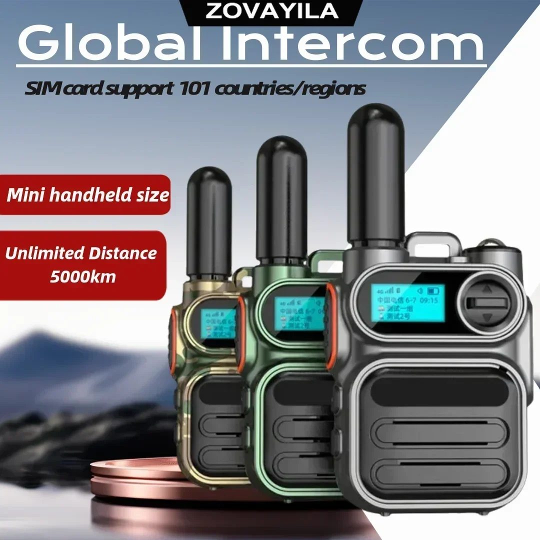 Global public network 4G walkie-talkie Handheld two-way mini walkie-talkie with flashlight unlimited distance of 5000 km