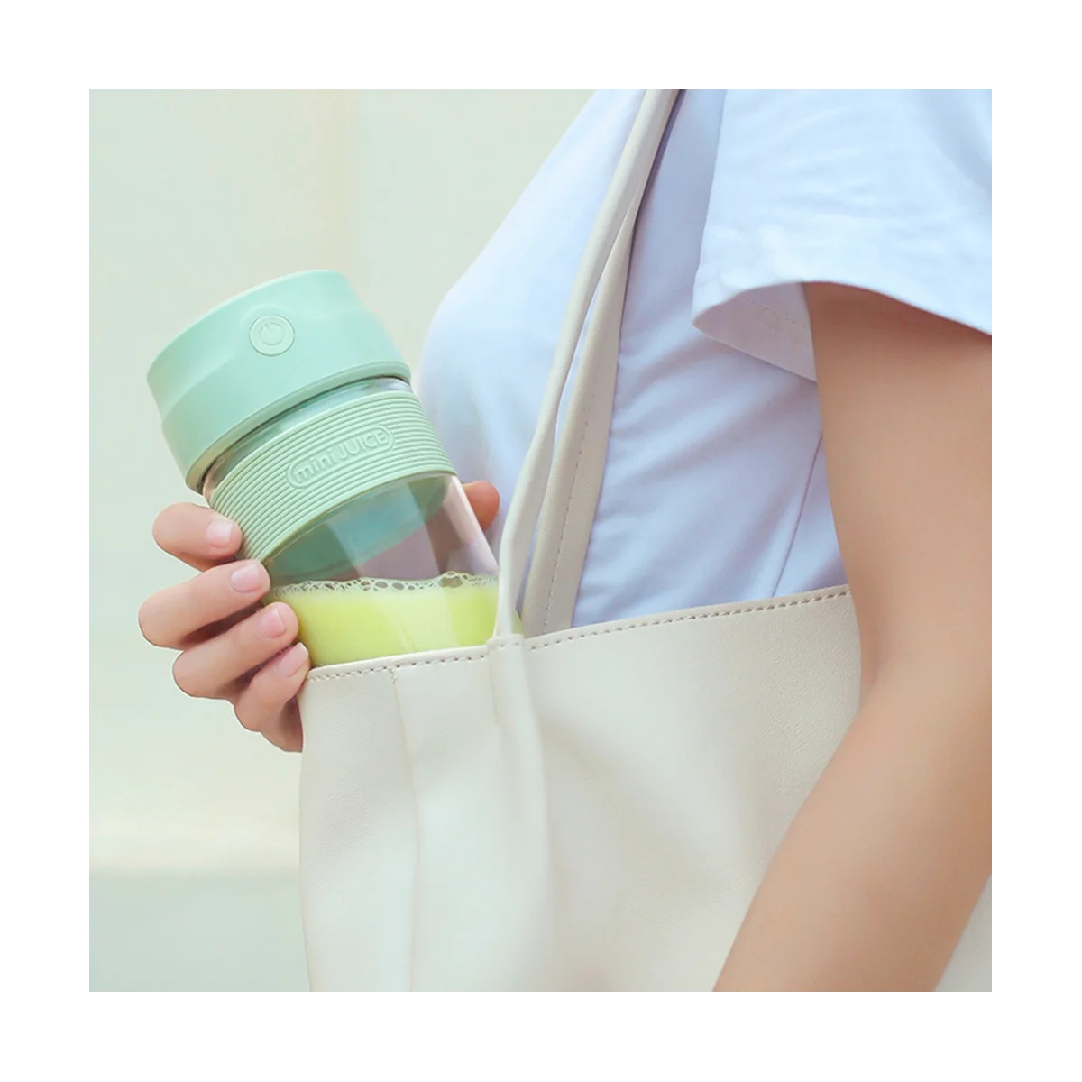 Frullatori ricaricabili USB spremiagrumi spremiagrumi portatili tazza Mini frullatori portatili elettrici veloci frullato verde ghiaccio