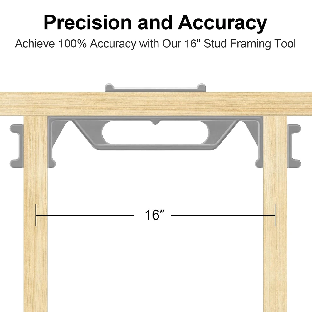 Imagem -03 - Alumínio Wall Stud Layout Tool Medição Precisa Enquadramento Espaçamento Posicionamento Jig Elenco 16