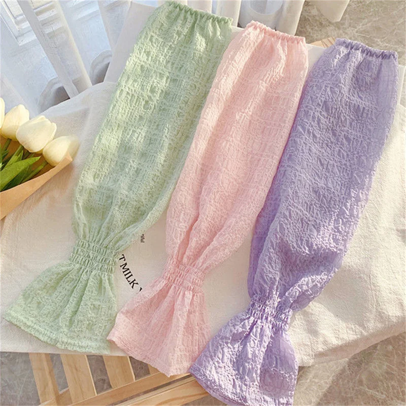 Summer Ice Silk Sun Protection Sleeves Outdoor Driving UV Protection Rabbit Ice Sleeves Women's Loose Arm Protection Sleeves image 3