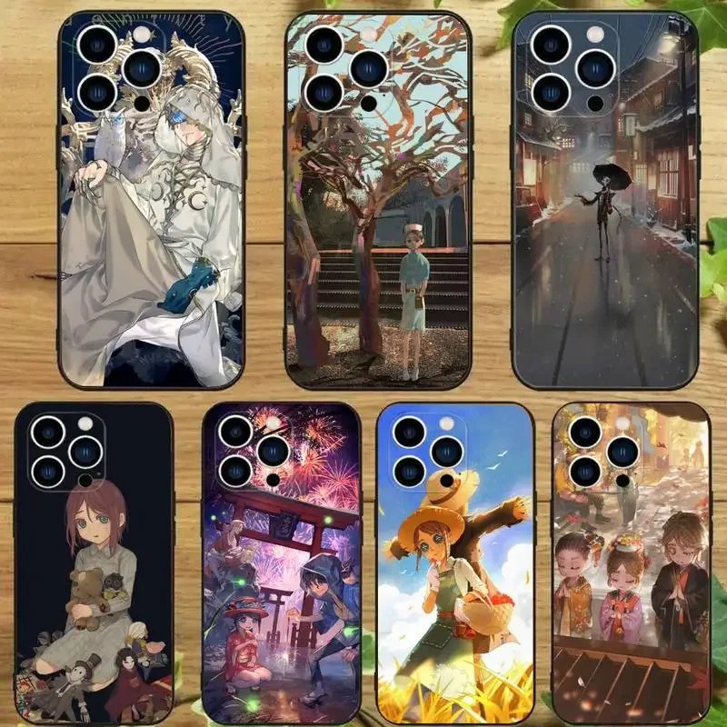 Identity V Anime Phone Case For iPhone 15 14 13 12 11 Pro Max Xs Xr X 7 8 Plus 12 13 Mini Silicone Black Cover