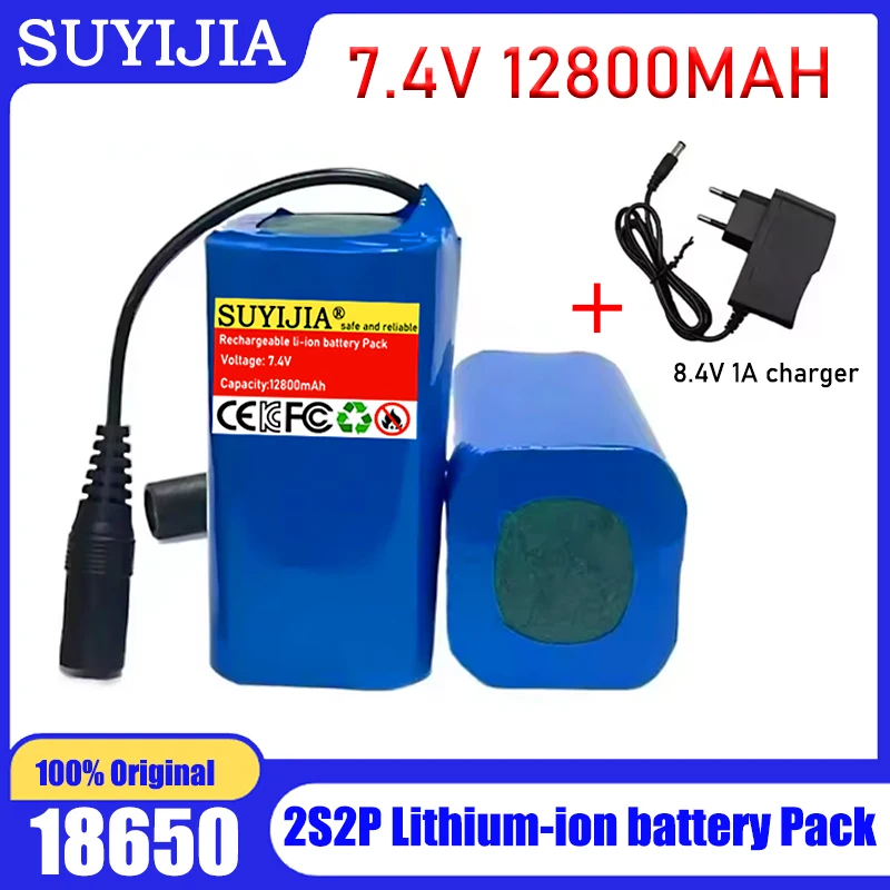 

100%Original T1882011-5 T888 V007 H18 C18 7.4V 12800mAh 2S2P Li-ion Battery Pack for Remote Control/RC Fishing Bait Boat Battery