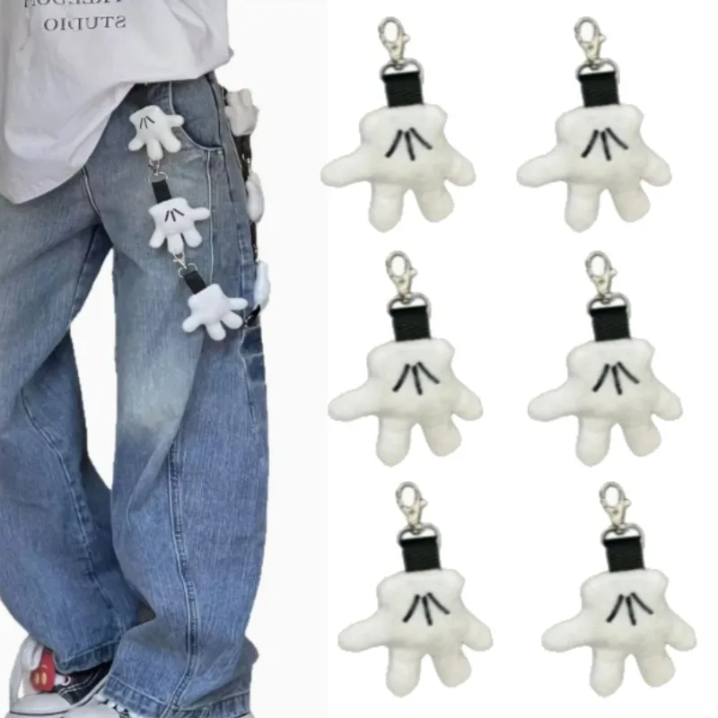 6/12pcs Creative Wonderful Plush Glove Pendant Cute Mouse Hand Shape Keychain Bag Decoration Pendant Accessories Valentine Gifts