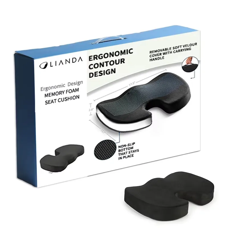Lianda Coccyx  Ergonomic U Shape Seat Memory Foam Chair Office Cushion Coccyx Memory Foam Cushions