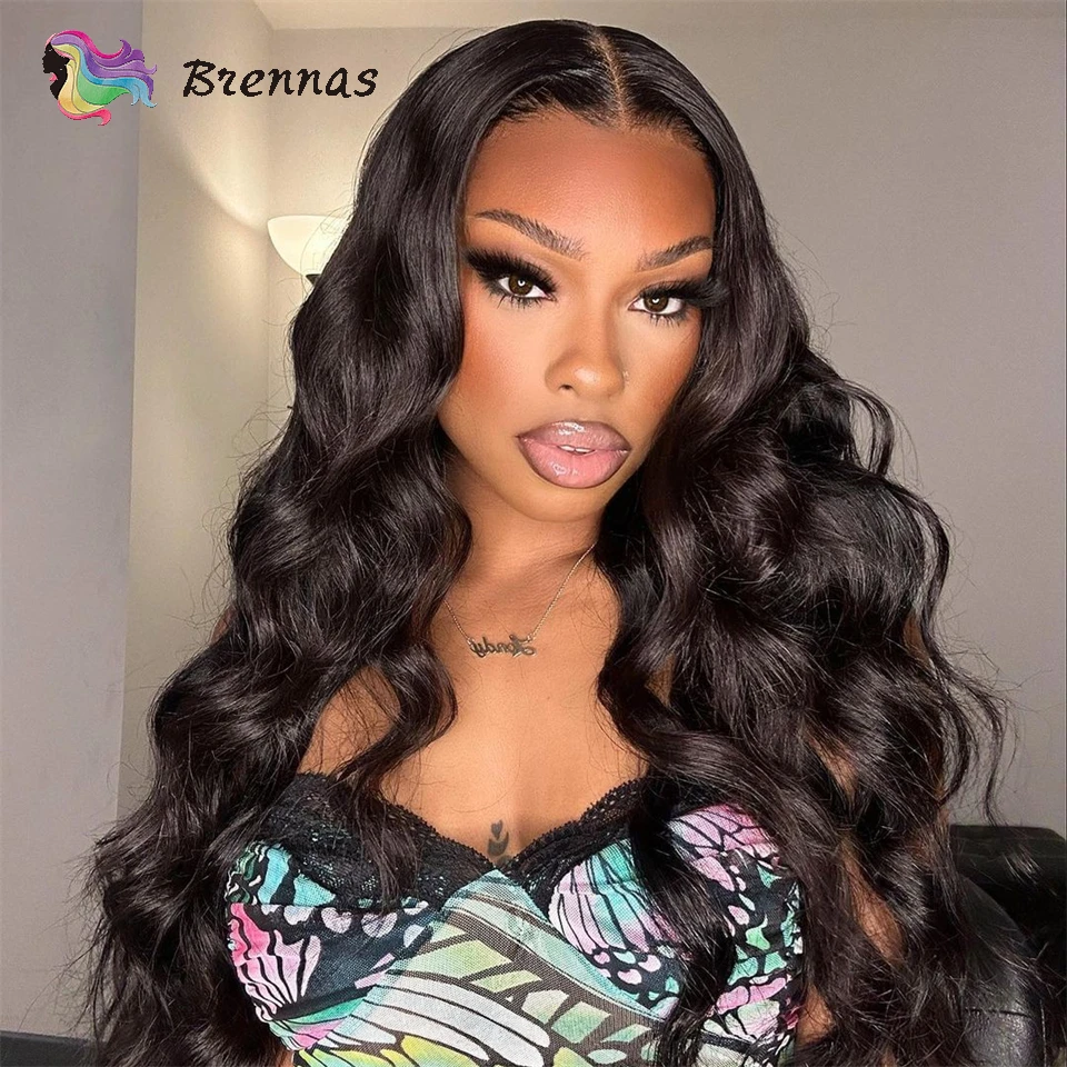 

34Inch 13X6 Frontal Lace Wig Loose Body Wave Human Hair Wigs Natural Color Pre Plucked Glueless Body Wave Transparent Lace Wigs