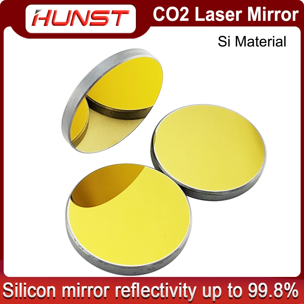 

HUNST Co2 Laser Si Reflective Mirrors for Laser Engraver Gold-Plated Silicon Reflector Lenses Dia. 20 25 30mm