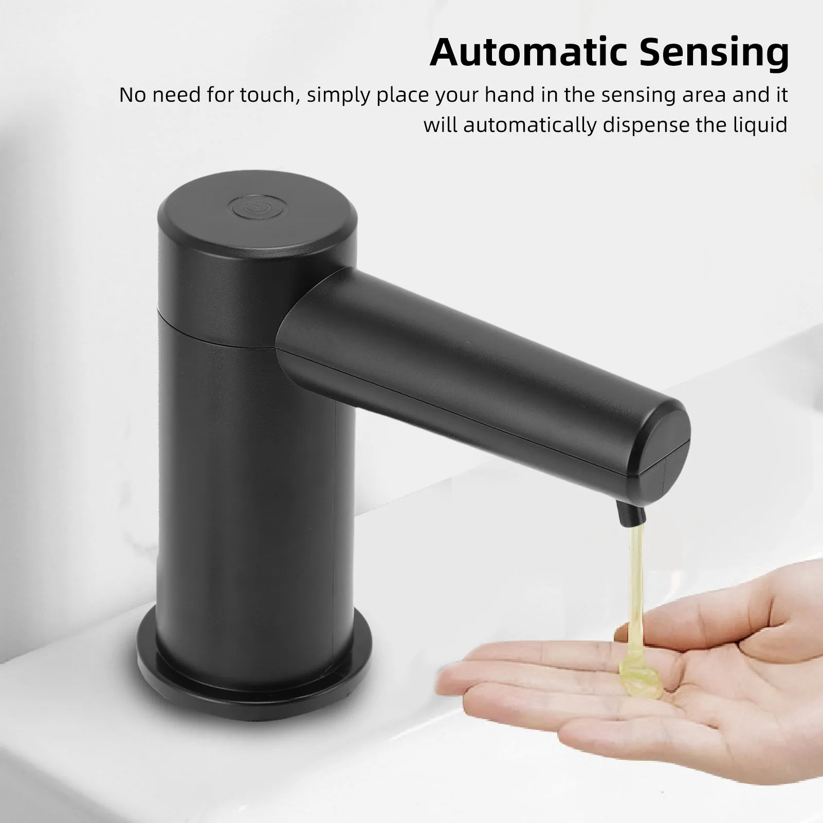 

Дозатор для мыла для раковины, автоматический дозатор, элегантный, универсальный, бесконтактный, 2-ступенчатый, встроенный дозатор для мыла для раковины для кухни, ванной комнаты