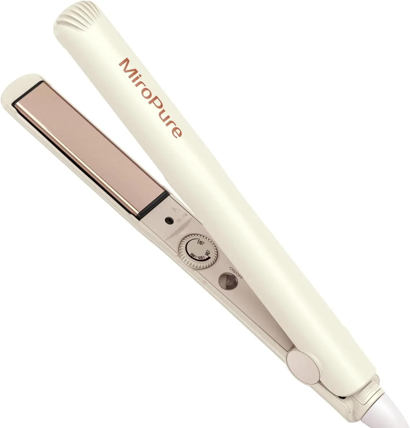 

1 Inch Flat Iron Hair Straightener with 30S Fast Heating, Auto Shut-Off & 3D Ceramic Plates, Beige