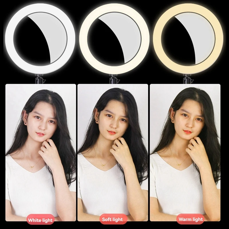 10-inch dimbaar ringlicht LED-ring Koud en warm Selfie Foto Live-uitzending Invullicht voor video Live-uitzending