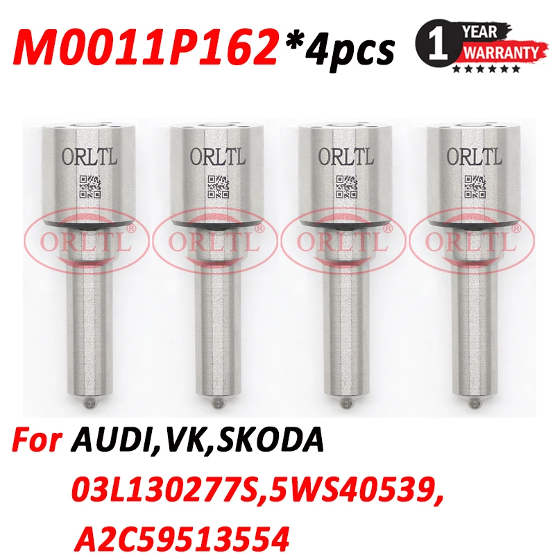 4pcs New Nozzle M0011P162 Diesel Inejctor DLLA162PM011 P162 for Siemens AUDI 5WS40539, 03L130277B, A2C59513554