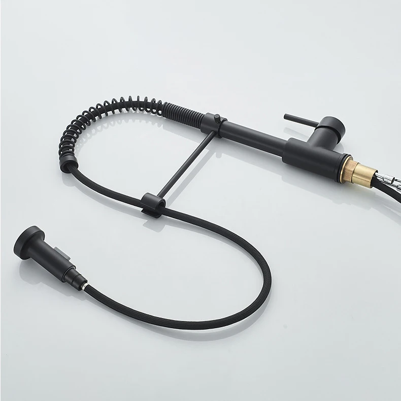 Black Touch Spring Kitchen Mixer Faucets Quality Brass Hot Cold Pull Out Kitchen Mixer Taps Smart Sensor Touch Kitchen Faucet