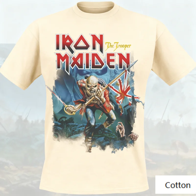 

Iron Maiden Heavy Metal T-Shirt, The Trooper Eddie Tee, Great for Fans Who Enjoy Band Mascot & Epic War Theme Design