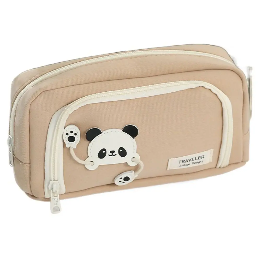 Imagem -03 - Bolsa de Lápis Estético Estilo Coreano Desktop Storage Box Dançando Panda Caneta Engraçada Organizador do Escritório