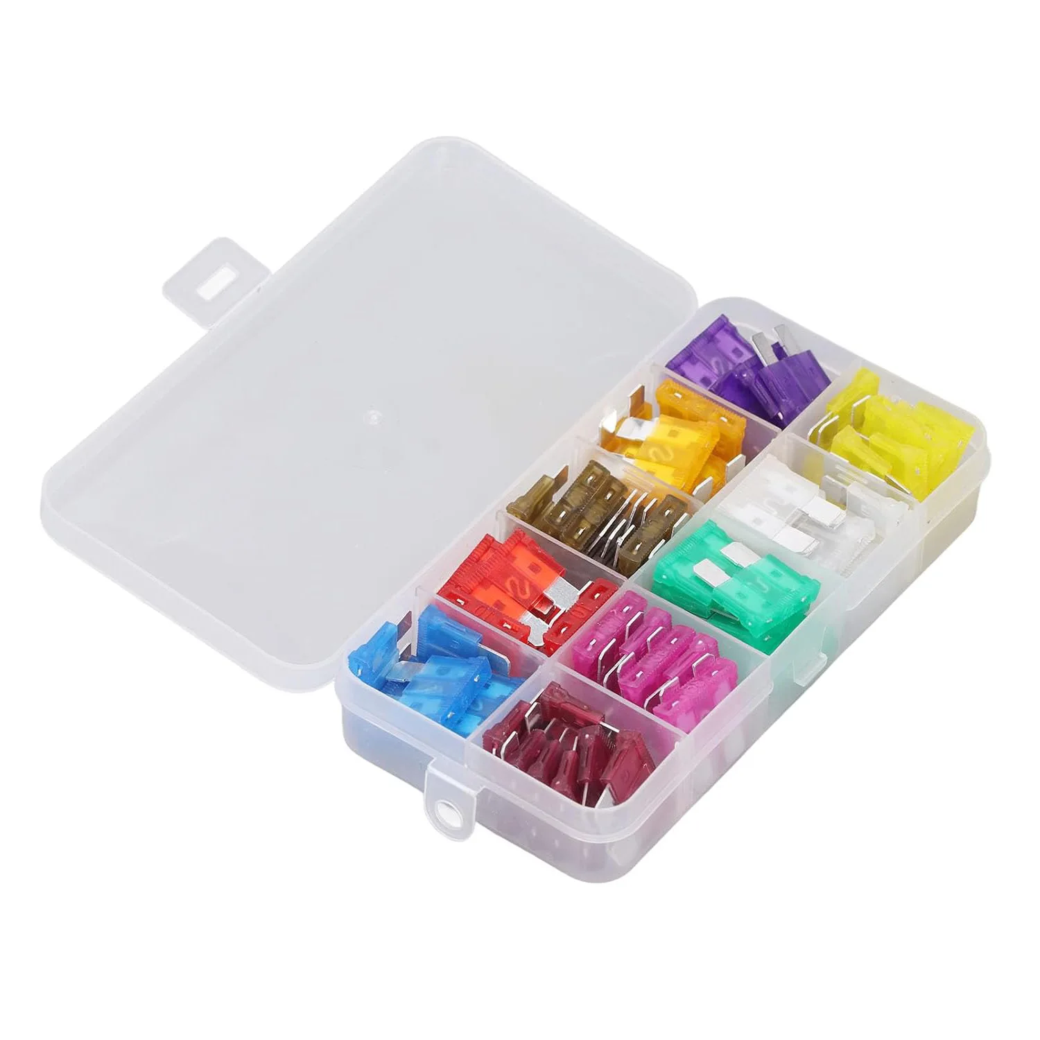 80pcs Boxed Aluminum 3-40A Blade Type Medium Fuses Car Fuse Kit for Automotive Protection