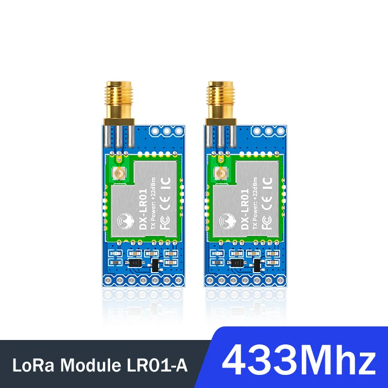 Set Produk DX-LRO2 433MHz LoRa ASR6601 Modul Nirkabel Transceiver Jarak Jauh 8KM 22dBm dengan Antarmuka Antena SPI UNTUK Arduino
