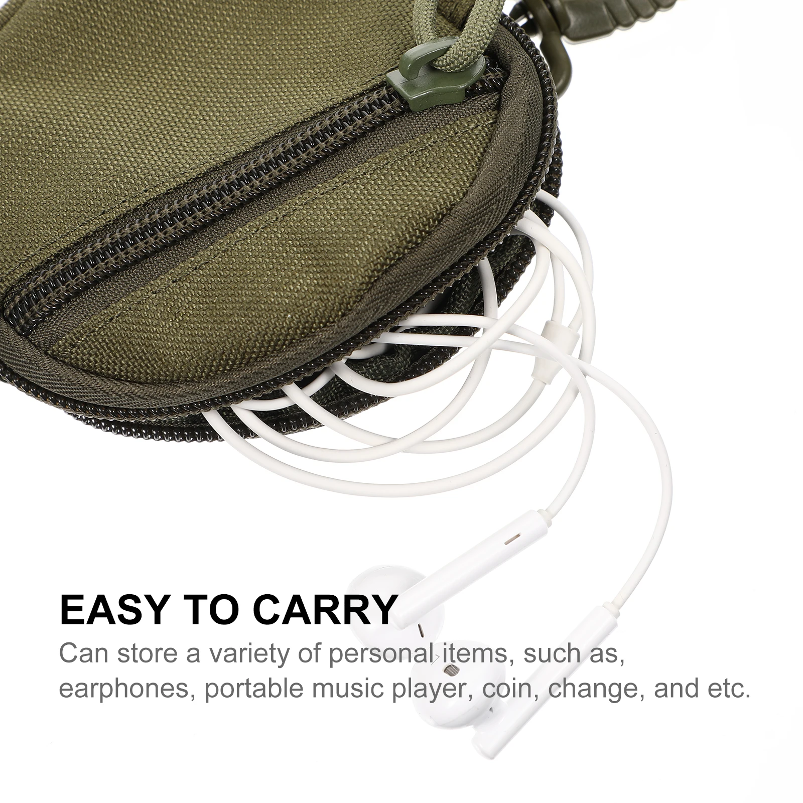 

Portable Headphone Case Cycling Pouch Utility Wrist Backpack Coin Purse Canvas Multi-Purpose Bag Hanging Storage Mountaineering