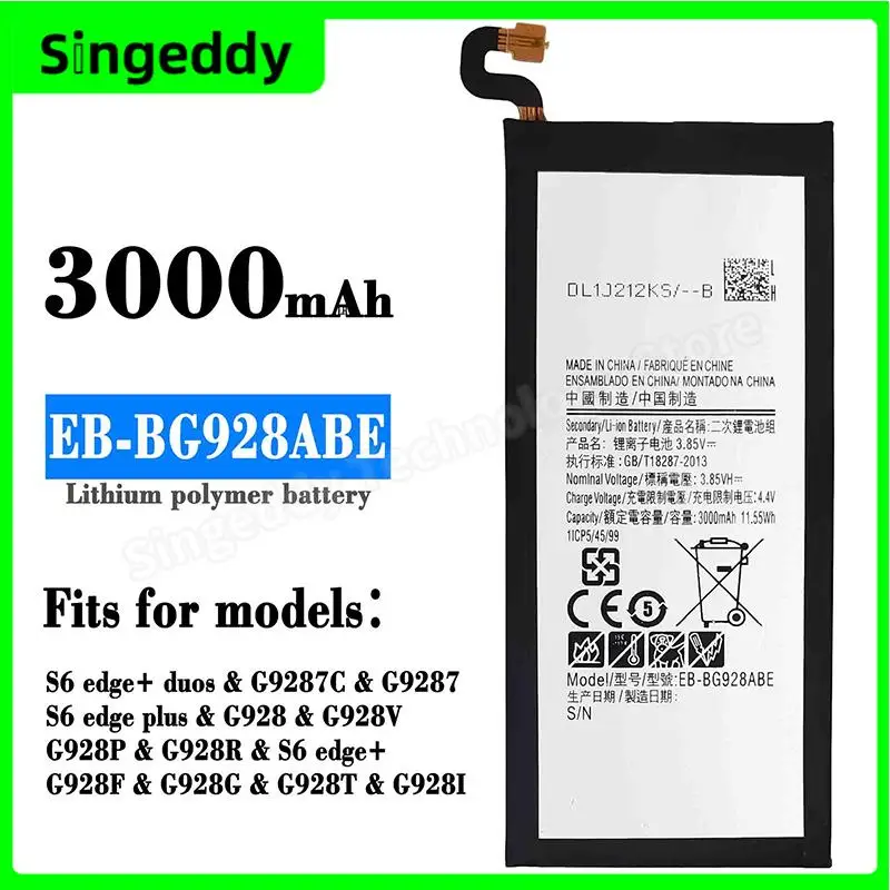 

EB-BG928ABE Battery, Mobile Phone Build-in Batteries For S6 edge Plus, G928, G928P, G928F, G928V, G9280, G9287, Repair Parts