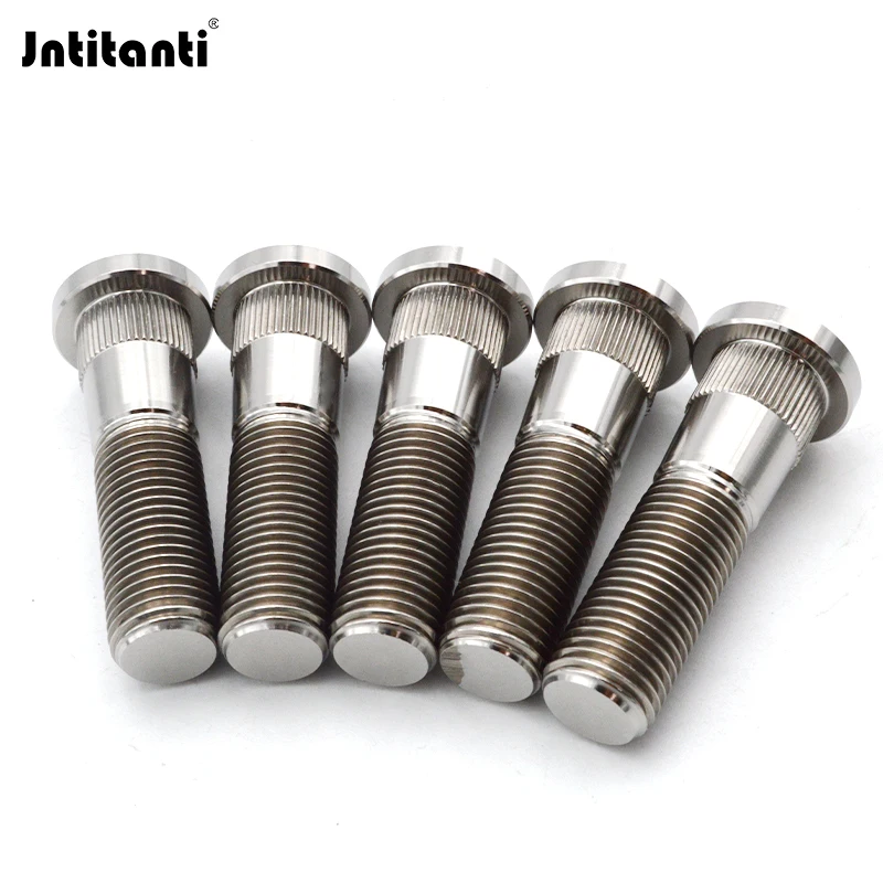 Jntitanti Gr5 التيتانيوم Ti-6Al-4V عجلة سبلاين مسمار M14x1.5mm لعجلات فورد موستانج #1