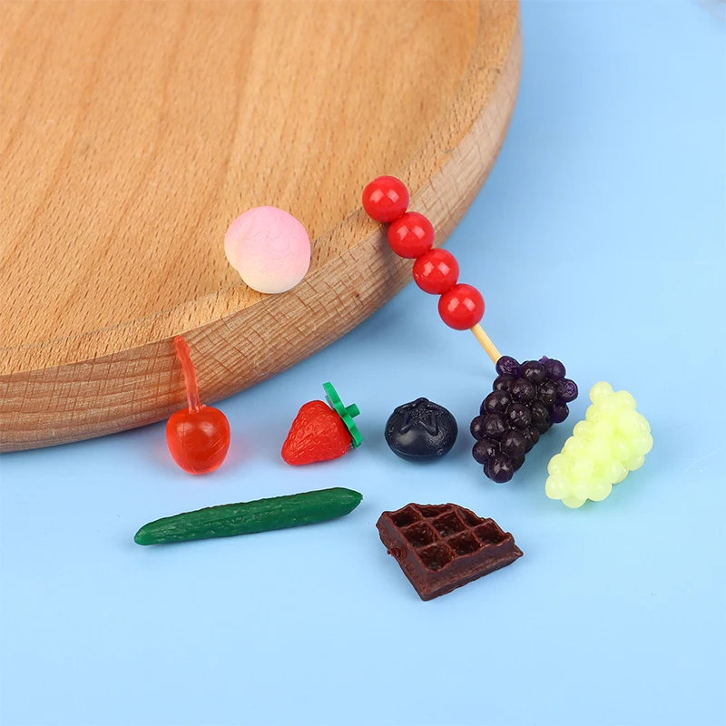 Mini modèle de fruits avec boîte, meubles de maison de poupées de simulation miniatures, accessoires de bricolage, jouet d'ornement pour la maison, 1 ensemble