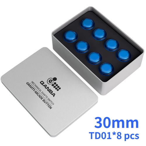 Imagen 2 del producto Qanba Gravity KT Arcade botones Botón a presión silencioso 30 mm Arcade Joystick Piezas de bricolaje (8 piezas)