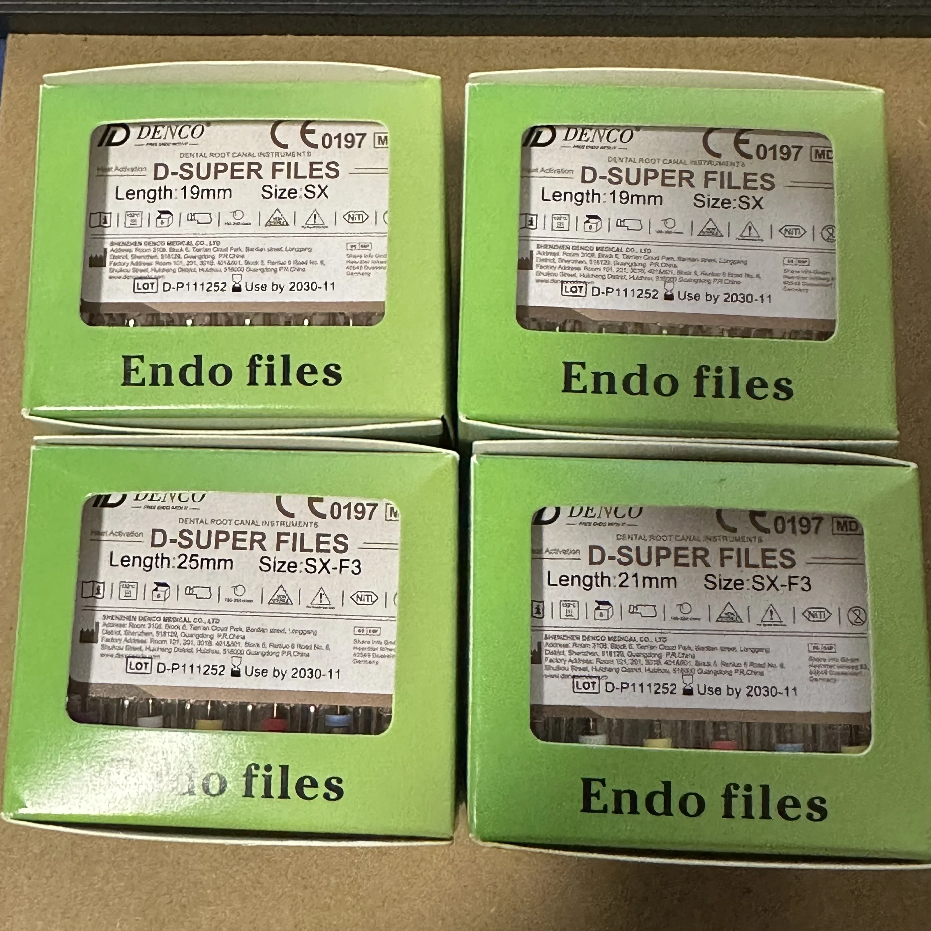 

40 шт. DENCO Dental Rotary Endo File D Super Roots Canal Gold