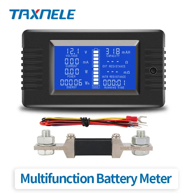 DC 0-200V 100A 300A Voltmeter Ammeter Car Battery Tester Capacity resistance electricity Voltage Meter monitor 12v 24v 48v 96v