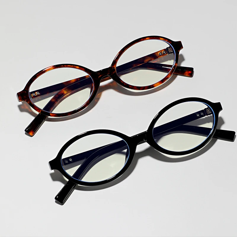 Y2K Retro Oval Frame Glasses Women Leopard Ins Sweet Cool Sunglasses Trendy girl Decorative Goggles Reading Computer Eyeglasses