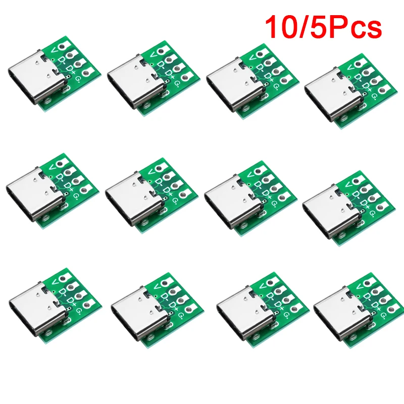 10/5Pcs TYPE C USB 3.1 Type C Connector 16 Pin Test PCB Board Plate Adapter Socket For Data Line Wire Cable Transfer