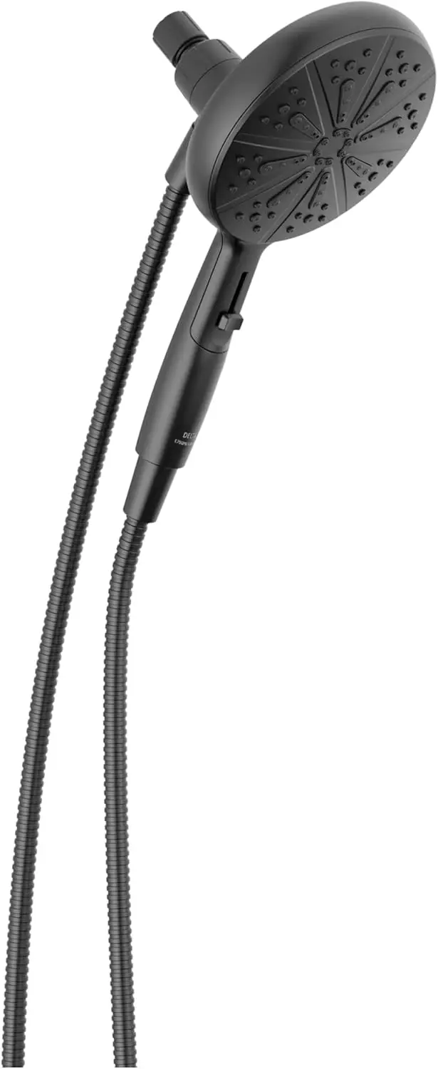 

6-Spray Magnetic Handheld Shower Head with Hose, Matte Black - Easy Clean, High Pressure