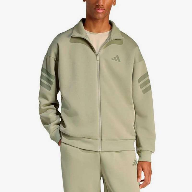 Adidas genuine spring and autumn men's standing collar long sleeved zipper minimalist jacket KD5236