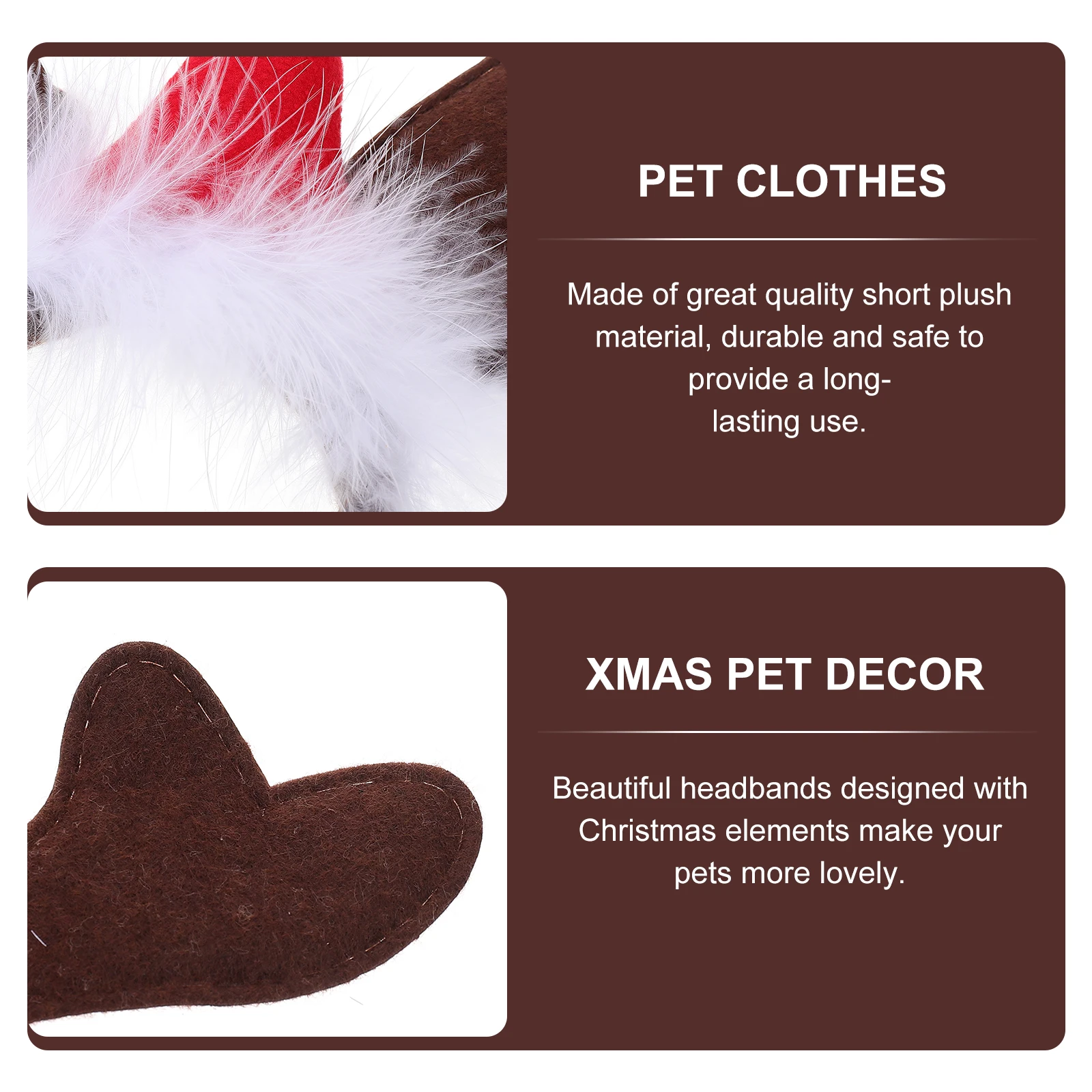 

1Set Christmas Dog Headwear Antler Band with Festive Neck Wrap Pet Costume for Puppy Holiday Party Gift Use Pet Clothes