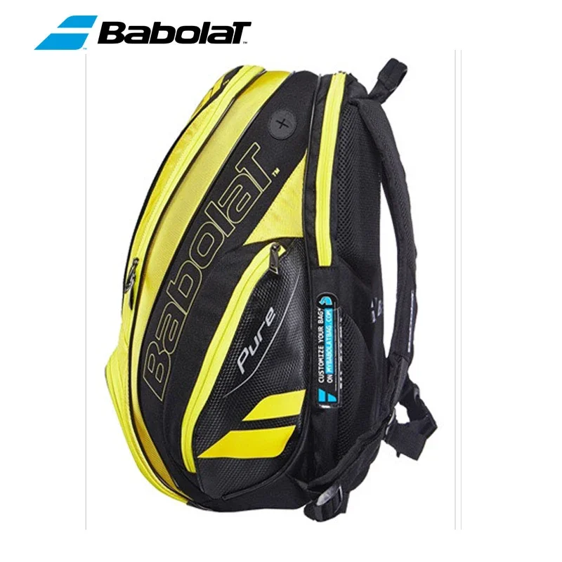 Mochila portátil Oxford BABOLAT para raqueta de Tenis, bolso de hombro para bádminton, amarillo brillante, PURE AERO STRIKE SERIES 2R para adultos