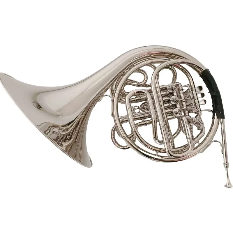 4-Valve Double Row Horn, Integrated Detachable Horn, 4-Valve Circular Instrument, Brass Musical Instrument, Professional Quality