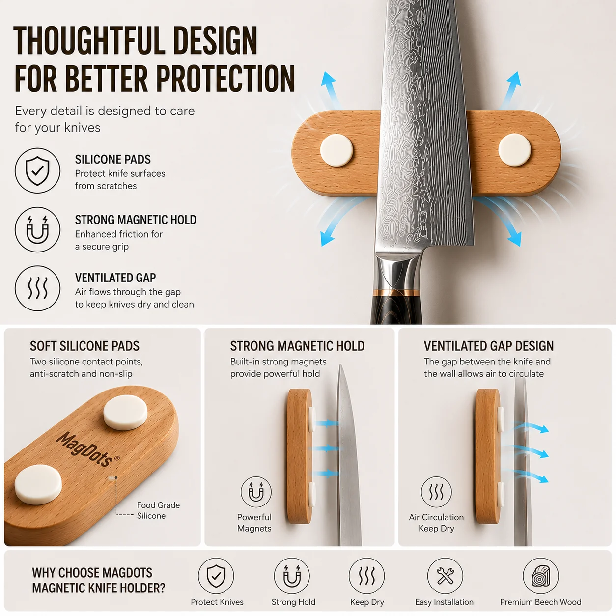 Portacoltelli Magnetico in Sil - Magnetic Knife Strip recensione e prezzo