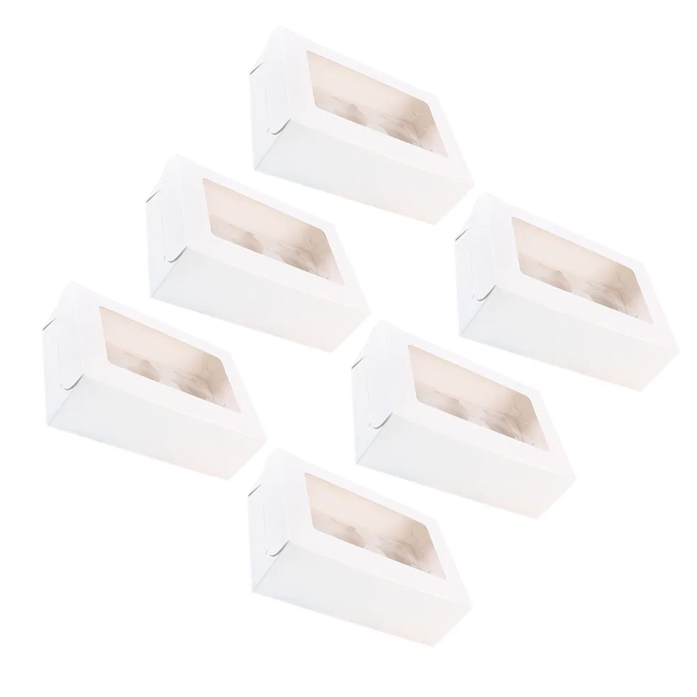 

20pcs Boxes Muffin Egg Tart Trays Containers White Egg Tart Trays Baking Dessert Party Favor Boxes With Insert