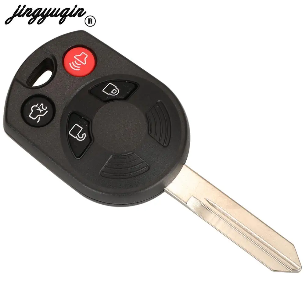 jingyuqin 3/4 Buttons For Ford Mercury Edge Escape Expedition Flex Fusion Mustang Taurus Lincoln Fob Remote Car Key Shell Case