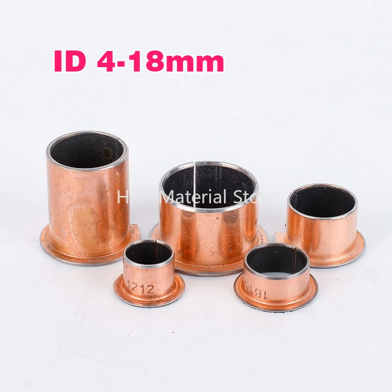 5-10pcs SF-1F Flanged Oil-Free Composite Bearing Copper Sleeve ID 4-18mm Step Flange Bearing Bushing OD 6-20mm
