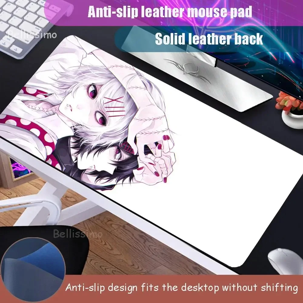 

T_tokyo G_ghoul Pu Leather Mouse Pad Anime Mousepad Gamer Keyboard Pad Size For E-sports Keyboard Game Accessorie Boyfriend Gift