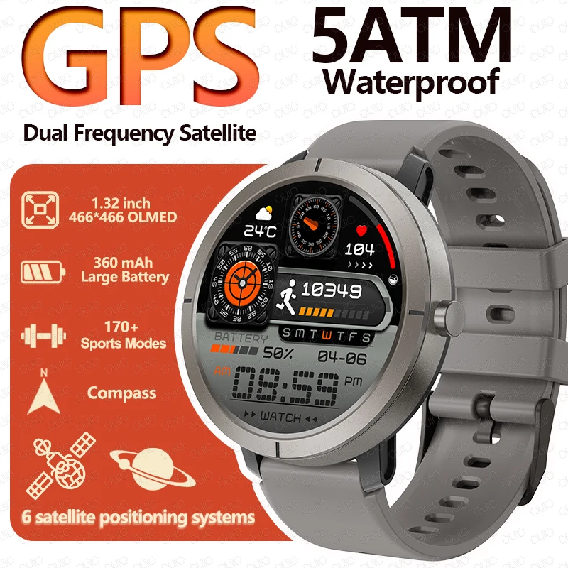 Women's 1.32 AMOLED GPS Positioning Smart Watch