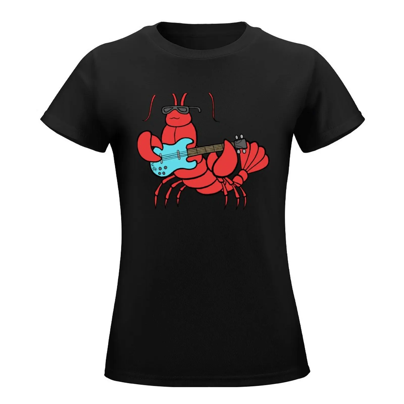 Rock Lobster T-Shirt animal print shirt for girls funny Female clothing oversized t shirts for Women