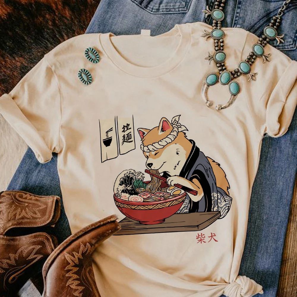 Shiba Inu tshirt women modern style youthful trendy t-shirts female Japanese funny anime clothes