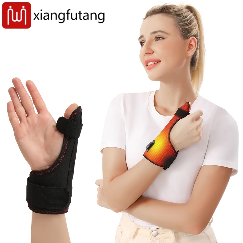 

Heating Thumb Wrist Support Brace Vibration Massager Electric Heated Finger Guard Thumb Stabilizer for Carpal Tunnel Pain Relief