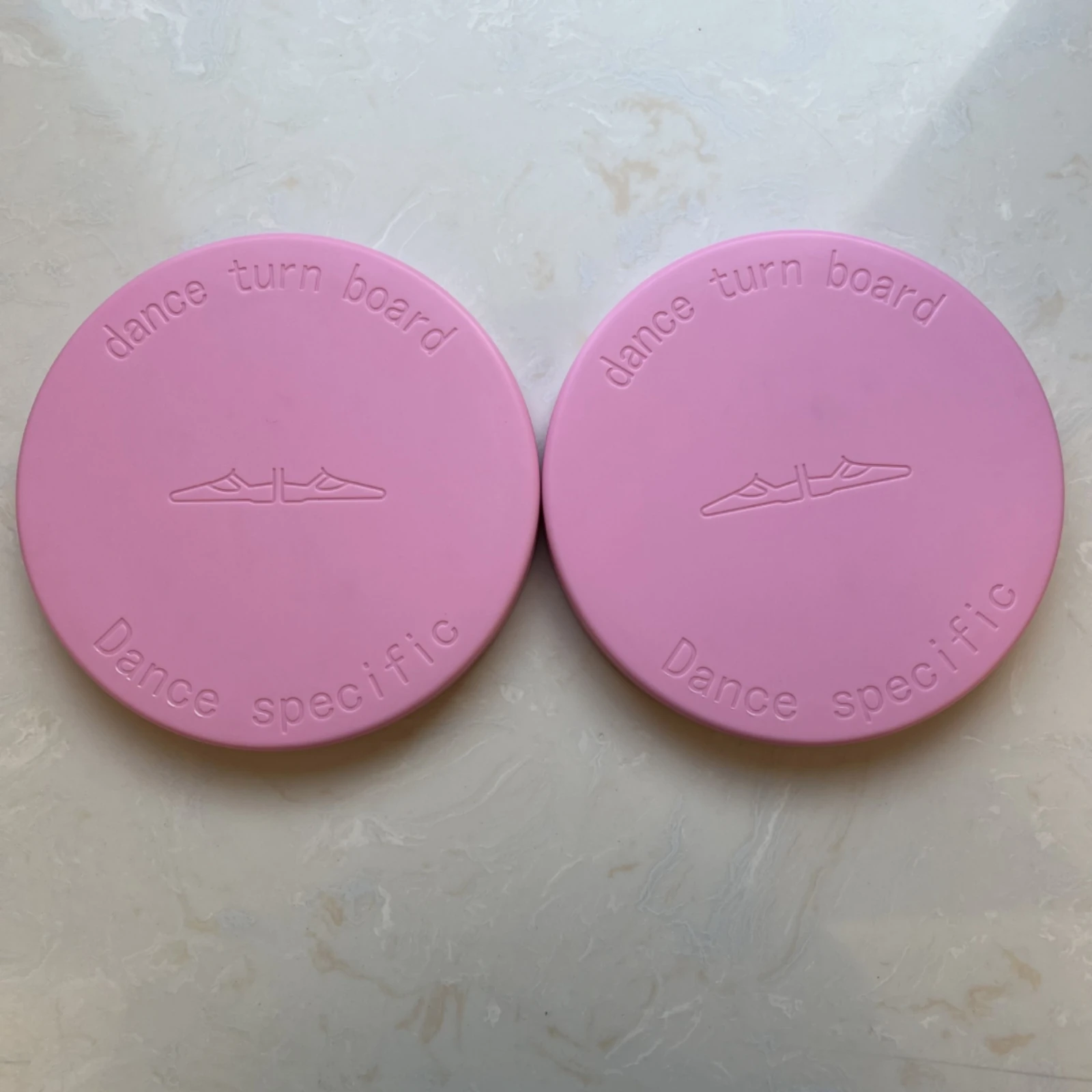 2 Pieces Dance Turnout Training Board Polished Dance Turn Board Ballet Turnout Disc Round Embossed Text