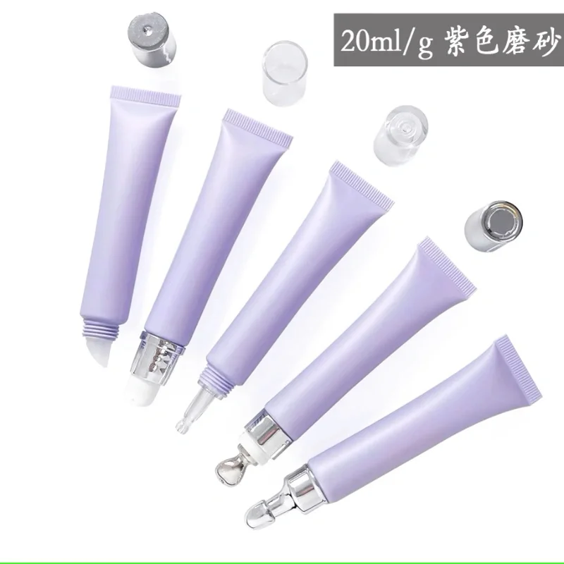 10-100pcs Empty 10/15/20ml Squeeze Soft Tube Zinc Alloy Massage Head Sample Bottle Eye Cream Essence Lotion Cosmetic Container