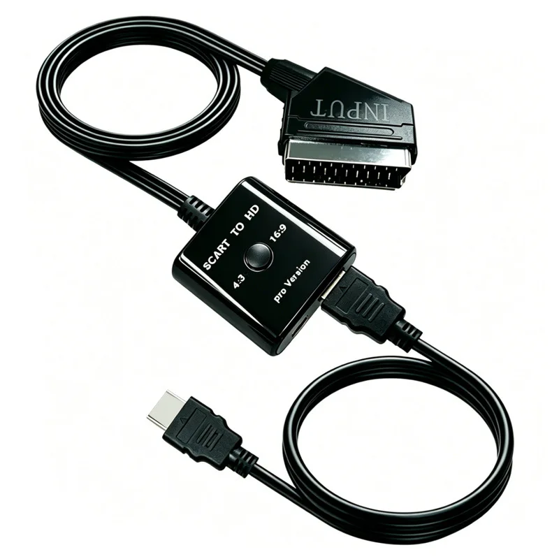 Video Audio Adapter 1080P SCART To for HDTV Converter AV Signal Adapter for HD TV DVD for HDTV-A25R