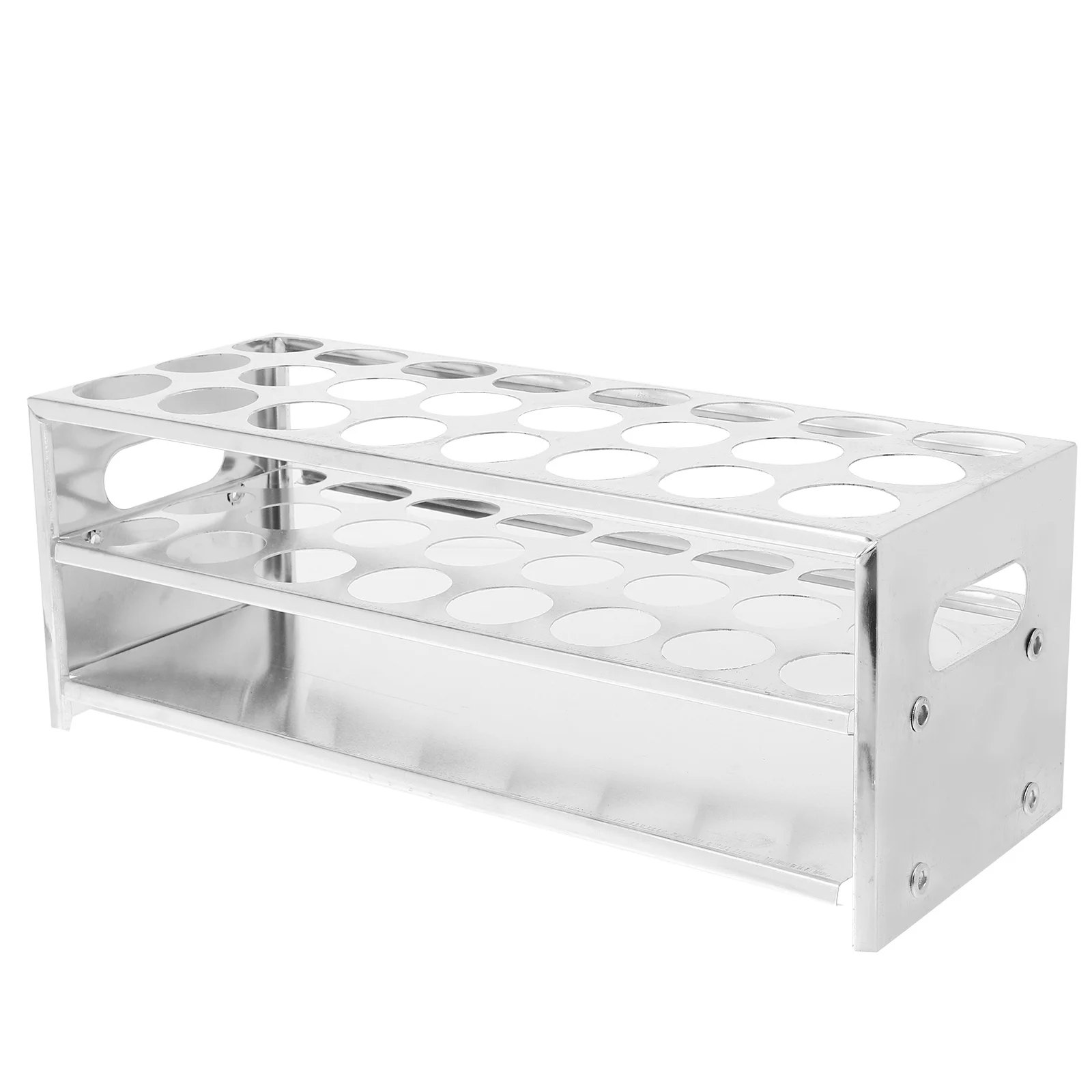 24-Hole Test Tube Holder Sturdy Sampling Tube Rack Stand for Laboratory Testing Storage Organizer Test Tubes Rack