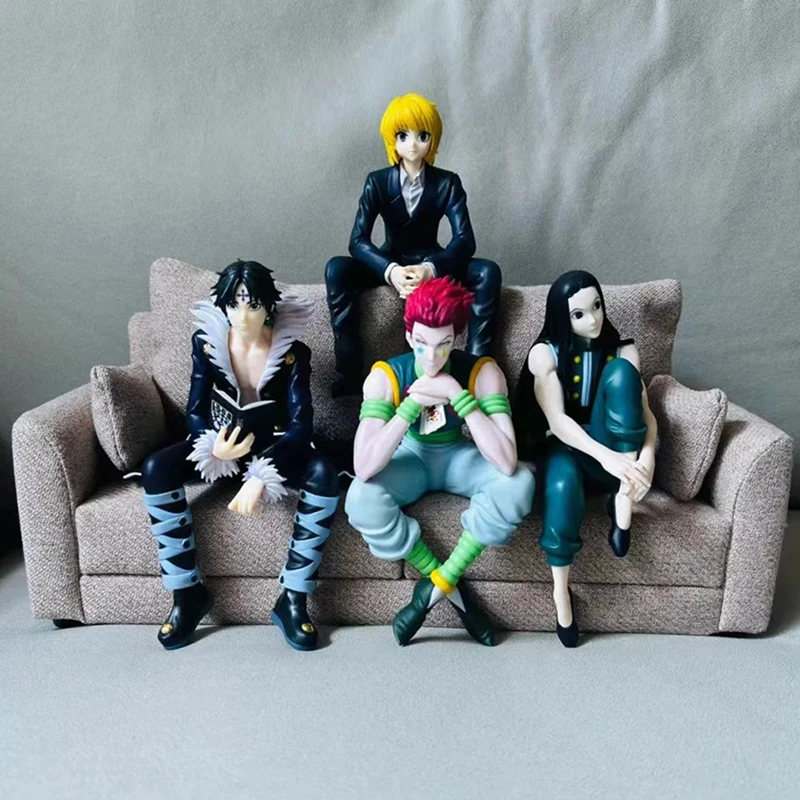 Anime Kurapika Illumi Zoldyck Chrollo Lucilfer Action Figure Hunter X Hunter Figures Noodle Stopper Model Pvc Ornament Doll Toy