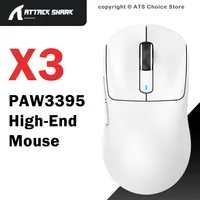 Ratón Inalámbrico para Juegos ATTACK SHARK X3 X3Pro de Alta Calidad, PAW3395 26K DPI, Tri-Modo, Bluetooth, Cableado, Ultraligero