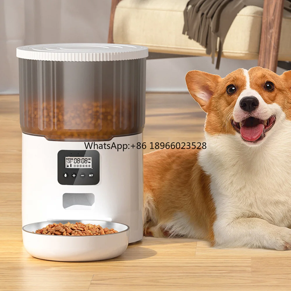 Top quality Customized 4L Smart WIFI Dog Cat Self Food Dispenser 6 Meals 40 Portions Timed Voice Automatic Pet Feeder