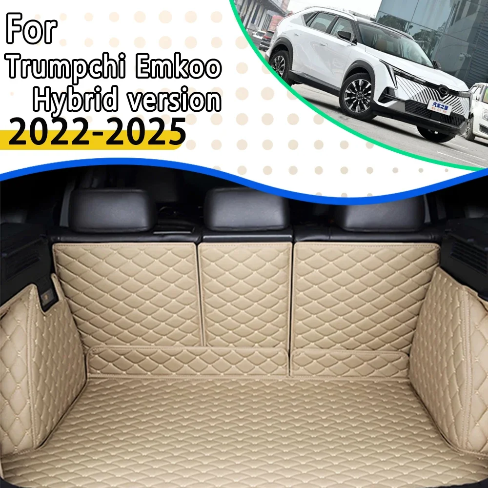 Car Trunk Mats For GAC Trumpchi Emkoo 2022 2023 2024 2025 5seat Hybrid Version Anti-dirty Trunk Storage Covers Auto Accessories